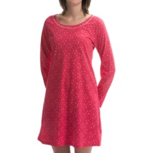 49%OFF 女子Nightshirts キャロル・ホックマンプリントコットンジャージーナイトシャツ - ロングスリーブ（女性用） Carole Hochman Printed Cotton Jersey Nightshirt - Long Sleeve (For Women)画像